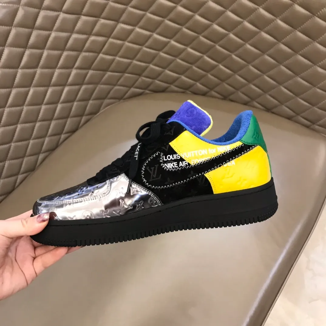 Men's shoes 💰p440 "*OUIS *UITTO*" x OFF-WHITE x Nike tripartite collaboration! Trendy and cool men's casual sports shoes with unrivaled color matching. The design idea basically continues the style of THE TEN. The Swoosh line and tongue label have a very familiar visual effect and are both fashionable and trendy! A must-have for fashionistas! The effect on your feet is absolutely stunning! (The original drawer packaging accessories are complete) Code number 38-45